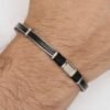 Bracciale Uomo Luca Barra In Pelle Nera E Acciaio 5 - Verre Gioielli Bracciale Uomo Luca Barra In Pelle Nera E Acciaio 1 Verre Gioielli - l'istituzione del gioiello