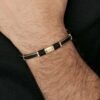 Bracciale Uomo Luca Barra In Pelle Nera E Acciaio Dorato 5 - Verre Gioielli Bracciale Uomo Luca Barra In Pelle Nera E Acciaio Dorato 1 Verre Gioielli - l'istituzione del gioiello