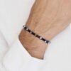 Bracciale Uomo Luca Barra In Acciaio Con Ematite Blu E Silver 1 Verre Gioielli - l'istituzione del gioiello
