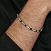 Bracciale Elastico Uomo Luca Barra In Acciaio Con Pietre Nere 5 - Verre Gioielli Bracciale Elastico Uomo Luca Barra In Acciaio Con Pietre Nere 1 Verre Gioielli - l'istituzione del gioiello