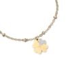 Bracciale Donna Luca Barra In Acciaio Dorato Con Quadrifogli Pendenti E Cristalli Bianchi 2 Verre Gioielli - l'istituzione del gioiello