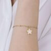 Bracciale Donna Luca Barra In Acciaio Dorato Con Stelle Pendenti E Cristalli Bianchi 1 Verre Gioielli - l'istituzione del gioiello