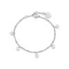 Bracciale Donna Luca Barra In Acciaio Con Cristalli Bianchi Pendenti