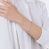 Bracciale Donna Luca Barra In Acciaio Con Cristalli Bianchi Pendenti 1 Verre Gioielli - l'istituzione del gioiello
