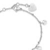 Bracciale Donna Luca Barra In Acciaio Con Cristalli Bianchi Pendenti 2 Verre Gioielli - l'istituzione del gioiello