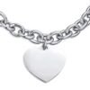 Bracciale Donna Luca Barra In Acciaio Con Cuore Pendente