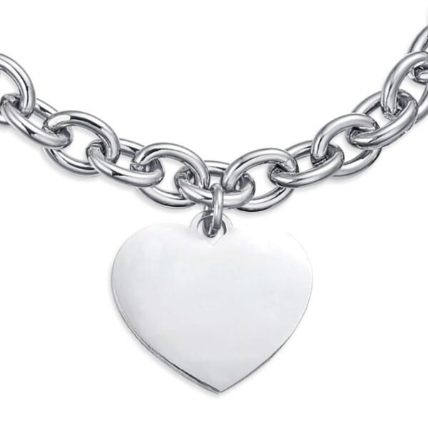 Bracciale Donna Luca Barra In Acciaio Con Cuore Pendente