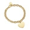 Bracciale Donna Luca Barra In Acciaio Dorato Con Cuore Pendente 5 - Verre Gioielli Bracciale Donna Luca Barra In Acciaio Dorato Con Cuore Pendente 1 Verre Gioielli - l'istituzione del gioiello