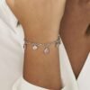 Bracciale Donna Luca Barra In Acciaio Con Cristalli Rosa Pendenti 1 Verre Gioielli - l'istituzione del gioiello