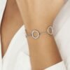 Bracciale Donna Luca Barra In Acciaio Con Cerchi E Cristalli Bianchi 1 Verre Gioielli - l'istituzione del gioiello