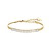 Bracciale Donna Luca Barra In Acciaio Dorato Con Cristalli Bianchi