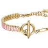 Bracciale Donna Luca Barra In Acciaio Dorato Con Cristalli Rosa 2 Verre Gioielli - l'istituzione del gioiello