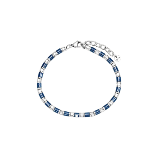 Bracciale Uomo Stroili In Acciaio Silver E Blu Man Code