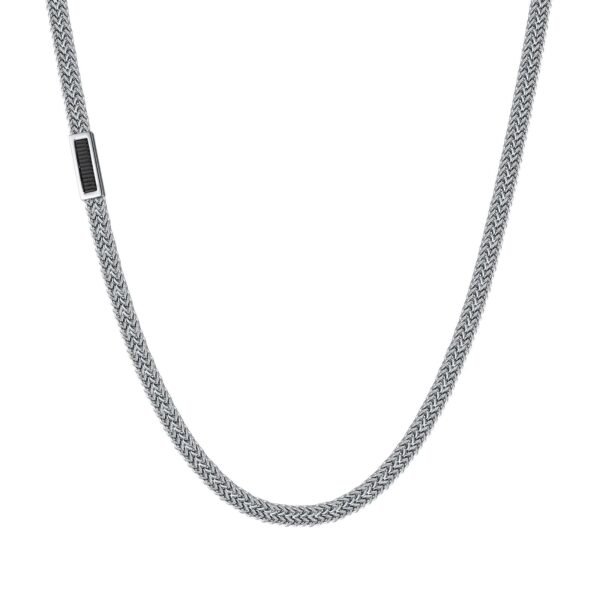 Collana Uomo Luca Barra In Acciaio E Ip Nero 3 - Verre Gioielli Collana Uomo Luca Barra In Acciaio E Ip Nero