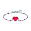 Bracciale Junior Luca Barra In Acciaio E Cuore Rosso Smaltato 2 - Verre Gioielli Bracciale Junior Luca Barra In Acciaio E Cuore Rosso Smaltato