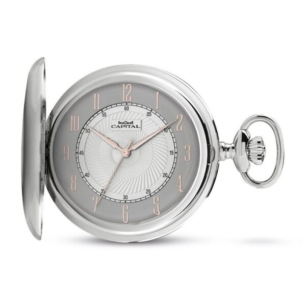 Orologio Da Tasca Capital Prestige In Acciaio Doppia Cassa