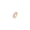 Anello Donna Luca Barra In Acciaio Dorato Con Cristalli Rosa