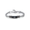 Bracciale Uomo Luca Barra In Acciaio Con Ip Nero E Ancora