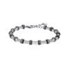 Bracciale Uomo Luca Barra In Acciaio Con Ematite Grigia 1 - Verre Gioielli Bracciale Uomo Luca Barra In Acciaio Con Ematite Grigia