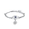 Bracciale Donna Luca Barra In Acciaio Con Occhio E Stella E Cristalli 1 - Verre Gioielli Bracciale Donna Luca Barra In Acciaio Con Occhio E Stella E Cristalli