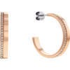 Orecchini Donna Calvin Klein A Cerchio In Acciaio Rosato Con Pietre Bianche