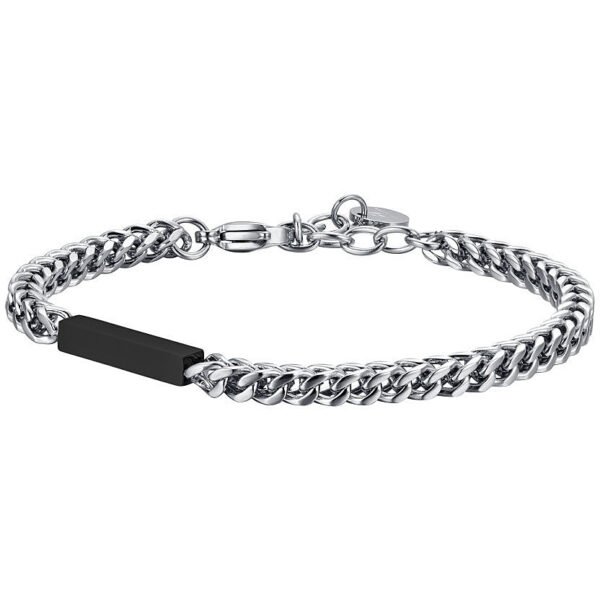 Bracciale Uomo Luca Barra In Acciaio Bicolore 3 - Verre Gioielli Bracciale Uomo Luca Barra In Acciaio Bicolore
