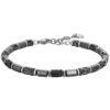 Bracciale Uomo Luca Barra In Acciaio E Ematite Bicolore 2 - Verre Gioielli Bracciale Uomo Luca Barra In Acciaio E Ematite Bicolore