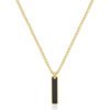 Collana Uomo Brosway In Acciaio Dorato Con Zirconi Neri 1 - Verre Gioielli Collana Uomo Brosway In Acciaio Dorato Con Zirconi Neri