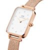 Orologio Donna Daniel Wellington Quadro Lumine Pressed In Acciaio Rosato 1 Verre Gioielli - l'istituzione del gioiello