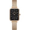 Orologio Donna Daniel Wellington Quadro Lumine Pressed Piano In Acciaio Rosato 1 - Verre Gioielli Orologio Donna Daniel Wellington Quadro Lumine Pressed Piano In Acciaio Rosato