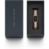 Orologio Donna Daniel Wellington Quadro Lumine Pressed Piano In Acciaio Rosato 2 Verre Gioielli - l'istituzione del gioiello