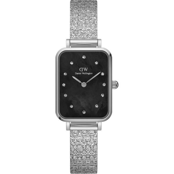 Orologio Donna Daniel Wellington Quadro Lumine Pressed Piano In Acciaio 3 - Verre Gioielli Orologio Donna Daniel Wellington Quadro Lumine Pressed Piano In Acciaio