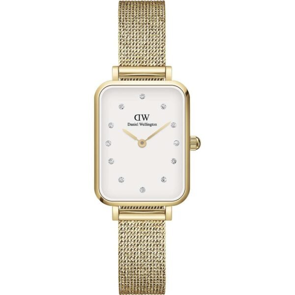 Orologio Donna Daniel Wellington Quadro Lumine Pressed In Acciaio Dorato 3 - Verre Gioielli Orologio Donna Daniel Wellington Petite Lumine Pressed Piano In Acciaio Dorato