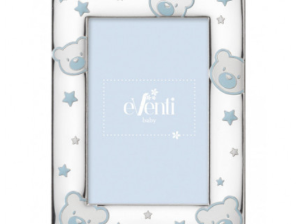 Cornice Portafoto Baby Celeste Eventi In Argento 925 Con Elefantini - Verre  Gioielli