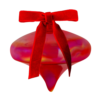 Decorazione Baci Milano Natale In Vetro Rosso Carol 1 - Verre Gioielli Decorazione Baci Milano Natale In Vetro Rosso Carol