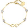 Bracciale Donna Brosway In Acciaio Dorato Con Cristalli E Infinito 2 - Verre Gioielli Bracciale Donna Brosway In Acciaio Dorato Con Cristalli E Infinito 1 Verre Gioielli - l'istituzione del gioiello