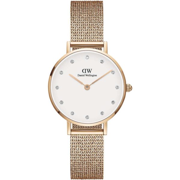 Orologio Donna Daniel Wellington Petite Lumine Pressed Mesh In Acciaio Rosato