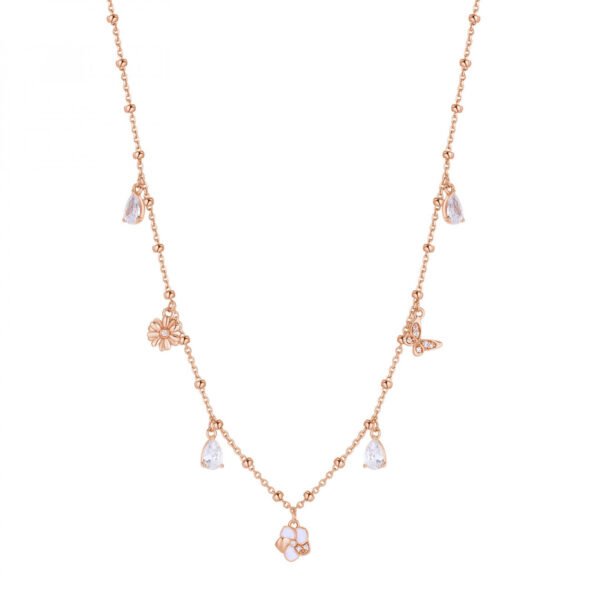 Collana Girocollo Oro Rosa Mary & Jules - Argento Sterling 925 Riciclato, Placcato Oro Rosa, 38+4 Cm, Regalo In Confezione FSC