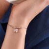 Bracciale Donna Rosato In Argento 925 Placcato Oro Rosa Con Fiore Di Loto E Cubic Zirconia 5 - Verre Gioielli Bracciale Donna Rosato In Argento 925 Placcato Oro Rosa Con Fiore Di Loto E Cubic Zirconia 1 Verre Gioielli - l'istituzione del gioiello