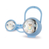 Spilla Con Porta Ciuccio Baby Celeste Atelier Con Orsetto Con Argento 925