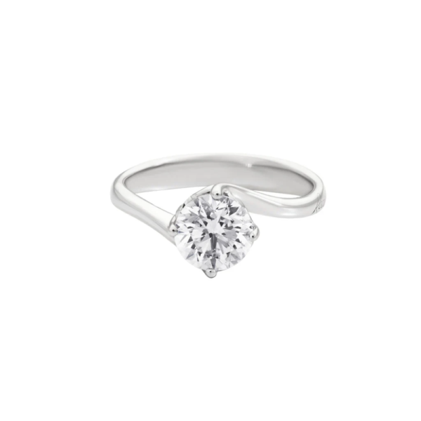 Anello Donna Solitario Recarlo Anniversary In Oro Bianco 18 Kt E Diamanti 0.145 Ct