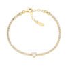 Bracciale Tennis Donna Amen In Argento 925 Dorato Con Zirconi Bianchi E Cuore 1 - Verre Gioielli Bracciale Tennis Donna Amen In Argento 925 Dorato Con Zirconi Bianchi E Cuore
