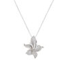 Collana Donna Amen In Argento 925 Con Orchidea E Zirconi Bianchi