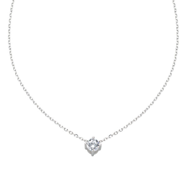 Collana Donna Amen In Argento 925 Con Zircone Bianco Pendente