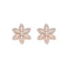 Orecchini Donna Amen In Argento 925 Rosato Con Fiore Della Vita E Zirconi Bianchi