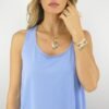 Collana Donna Boccadamo In Bronzo Dorato Doppio Filo Con Cristalli E Zirconi 1 Verre Gioielli - l'istituzione del gioiello