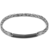 Bracciale Uomo Boccadamo Man In Acciaio Con Piastra Centrale Nera 2 - Verre Gioielli Bracciale Uomo Boccadamo Man In Acciaio Con Piastra Centrale Nera