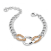 Bracciale Donna Boccadamo A Doppia Catena Groumette In Bronzo Argentato E Dorato