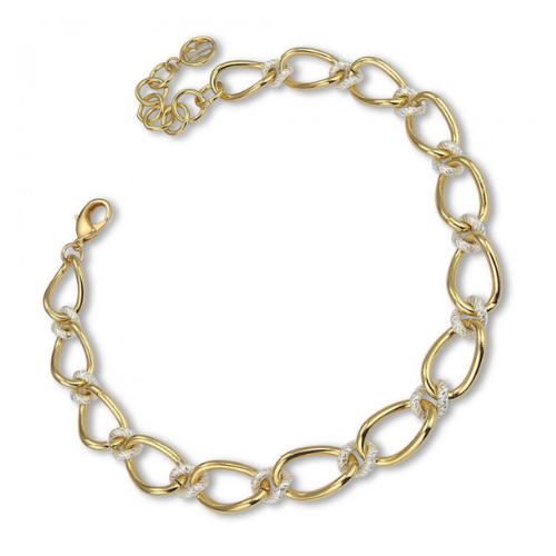 Collana Donna Boccadamo A Catena Groumette In Bronzo Dorato E Argentato