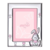 Cornice Portafoto Baby Rosa Atelier In Argento Con Coniglietto 2 - Verre Gioielli Cornice Portafoto Baby Rosa Atelier In Argento Con Coniglietto